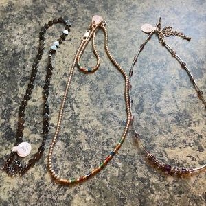 Three necklaces One bracelet